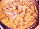 Ricetta Gnocchi di semolino con crema al gouda e bacon