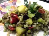 Ricetta Insalata calda di orzo, verdure grigliate e pollo