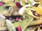 Ricetta Straccetti al radicchio, cipollotti e carciofi
