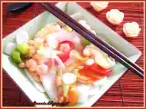 Ricetta Gnocchi di riso con gamberetti, verdure e sesamo