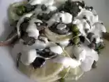Ricetta Croxetti bianchi del pastificio artigianale fiore con panna funghi e piselli