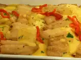 Ricetta Filetto di pangasio al forno con patate e peperoni