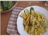 Ricetta Pasta con pesto di pistacchi e zucchine grigliate