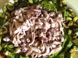 Ricetta Sfilacci di calamari pesto di rucola e zucchine