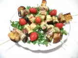 Ricetta Spiedini con il golfetta arrotolato con zucchine e melanzane grigliate