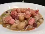 Ricetta Zuppa di legumi e cereali con coriandoli di pancetta