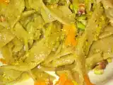 Ricetta Fettuccine integrali al pesto di pistacchi e arancia