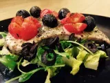 Ricetta Tonno fresco al cartoccio con pomodorini, olive nere e origano