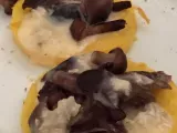 Ricetta Medaglioni di polenta con gorgonzola e funghi porcini