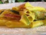 Ricetta Garganelli con zucchine e zafferano