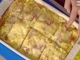 Ricetta Lasagna di crespelle con patate, provolone e prosciutto cotto