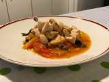 Ricetta Bocconcini di pollo con peperoni olive nere e.........