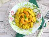 Ricetta Gamberi al curry e latte di cocco