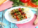 Ricetta Spiedini di pollo con peperoni