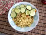 Ricetta Noodles con ceci arrostiti e zucchine