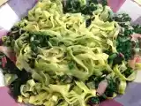 Ricetta Paglia e fieno con pancetta e bietolina