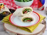 Ricetta Piadina arrotolata con cheddar e spinaci