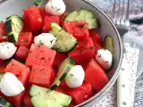 Ricetta Insalata di anguria, cetrioli e mozzarella