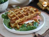 Ricetta Sandwich di waffle salati con salmone affumicato e formaggio fresco