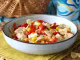 Ricetta Pasta fredda con peperoni, mais e mozzarella