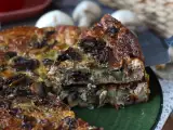 Ricetta Quiche senza base con funghi, pancetta e fiocchi di latte