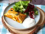 Ricetta Strudel salato di zucca e feta con pasta sfoglia croccante