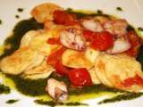 Ricetta Crosetti (croxetti) con calamari novelli, 
