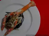 Ricetta Spaghetti al nero di seppia con ricotta, scampi e carciofi