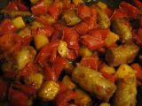 Ricetta Bocconcini di salsiccia con peperoni e patate