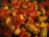 Ricetta Bocconcini di salsiccia con peperoni e patate