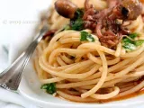 Ricetta Spaghetti ai moscardini [erano polipetti]