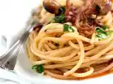 Ricetta Spaghetti ai moscardini [erano polipetti]