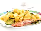Ricetta Mezze maniche gamberi e zucchine profumate allo zafferano