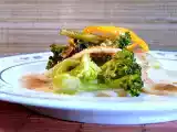 Ricetta Maltagliati fatti in casa con farina di ceci all'olio nero e broccoli