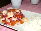 Ricetta Catalana di gamberi (con riso basmati)