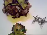 Ricetta Dadolata di filetto con zucchine e scamorza.