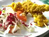 Ricetta Spiedi di seppioline e totani gratinati al curry