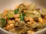 Ricetta Insalata tiepida di gamberi e carciofi