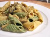 Ricetta Garganelli ubriachi con funghi e zafferano