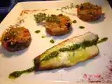 Ricetta Filetto di branzino con caponatina in agrodolce