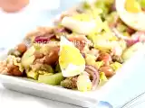 Ricetta Insalata di tonno, uova e fagioli ciuoti