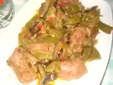 Ricetta Peperoni e melanzane con salsiccia, alla calabra.