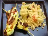 Ricetta Spiedini di pollo allo zafferano con cous cous