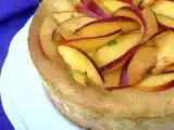 Ricetta La deliziosa torta di pesche e crema cotta
