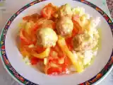 Ricetta Polpettine con peperoni, riso e salsa curry tm31/tm21