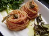 Ricetta Spaghetti piccantini alla puttanesca con variante