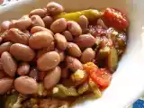 Ricetta Fagioli e verdure grigliate.