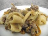 Ricetta Maltagliati di mais, finferli e salsiccia affumicata