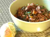 Ricetta Zuppa di lenticchie e castagne al vino rosso