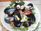 Ricetta Souté di cozze fasolari e vongole con insalata di agrumi